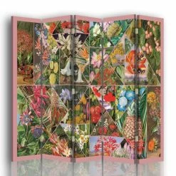 Legendarte Paravents Paravent Marianne North - Maria Rita Minelli Cm 180x170 (5 Volets)