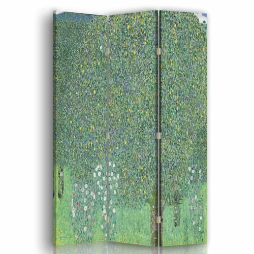 Legendarte Paravents Paravent Rosiers Sous Les Arbres - Gustav Klimt Cm 110x150 (3 Volets) 3 Legendarte Paravents Paravent Rosiers Sous Les Arbres - Gustav Klimt Cm 110x150 (3 Volets)