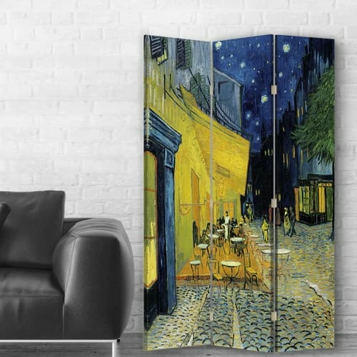 Legendarte Paravents Paravent Terrasse Du Café Le Soir - Van Gogh Cm 110x150 (3 Volets) 4 Legendarte Paravents Paravent Terrasse Du Café Le Soir - Van Gogh Cm 110x150 (3 Volets) – Image 2
