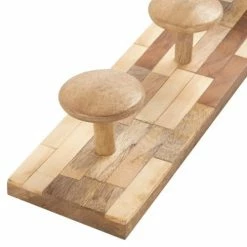 Maisons Du Monde Portemanteaux Et Patères Patère 4 Crochets Beige, Blanche Et Marron -Meubles d'appoint Soldes patere 4 crochets beige blanche et marron 1000 14 24 224499 2