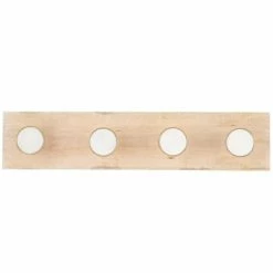 Maisons Du Monde Portemanteaux Et Patères Patère 4 Crochets En Bois, Laiton Et Résine Blanche Style Marbre