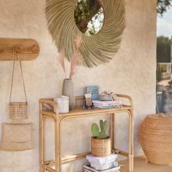 Maisons Du Monde Portemanteaux Et Patères Patère 4 Crochets En Rotin Marron 90x21 -Meubles d'appoint Soldes patere 4 crochets en rotin marron 90x21 1000 11 19 222813 2