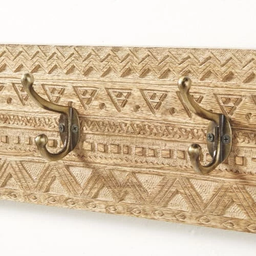 Maisons Du Monde Portemanteaux Et Patères Patère 5 Crochets En Manguier Gravé 5 Maisons Du Monde Portemanteaux Et Patères Patère 5 Crochets En Manguier Gravé – Image 3