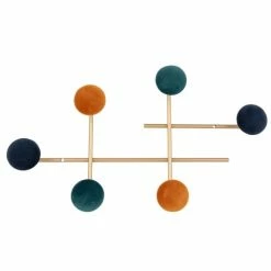 Maisons Du Monde Portemanteaux Et Patères Patère 6 Crochets En Métal Et Velours
