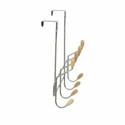 Compactor Portemanteaux Et Patères Patère De Porte 8 Crochets En Bois -Meubles d'appoint Soldes patere de porte 8 crochets en bois 2