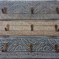 My Bliss Home Portemanteaux Et Patères Patère En Bois Sculpté -Meubles d'appoint Soldes patere en bois sculpte 5