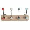 Maisons Du Monde Portemanteaux Et Patères Patère En Manguier 4 Crochets En Métal Et Céramique -Meubles d'appoint Soldes patere en manguier 4 crochets en metal et ceramique 1000 11 9 150274 4