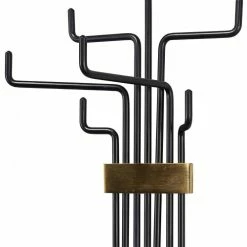 House Doctor Portemanteaux Et Patères Patère En Métal Noir Et Laiton -Meubles d'appoint Soldes patere en metal noir et laiton 2