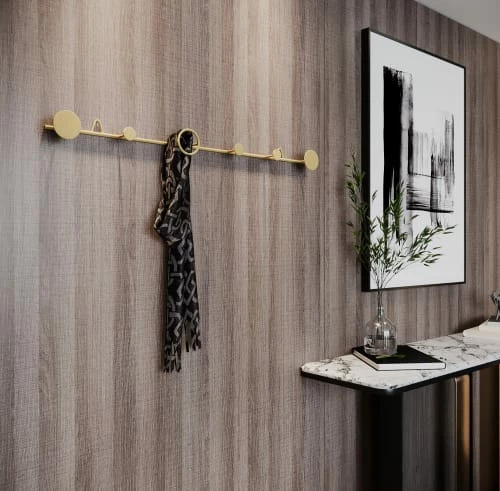 Potiron Paris Portemanteaux Et Patères Patère En Métal Or, 5 Crochets 4 Potiron Paris Portemanteaux Et Patères Patère En Métal Or, 5 Crochets – Image 2