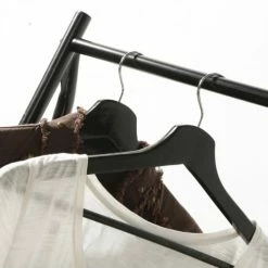 Casâme Meubles D'entrée Et à Chaussures Penderie En Métal Noir Avec 1 Tiroir Décor Chêne H170cm -Meubles d'appoint Soldes penderie en metal noir avec 1 tiroir decor chene h170cm 5