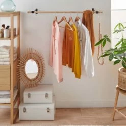 Mob In Valets De Nuits Et Portants Penderie Murale Suspendue Portant Mural En Chêne -Meubles d'appoint Soldes penderie murale suspendue portant mural en chene 11