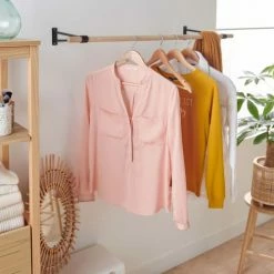 Mob In Valets De Nuits Et Portants Penderie Murale Suspendue Portant Mural En Chêne -Meubles d'appoint Soldes penderie murale suspendue portant mural en chene 9