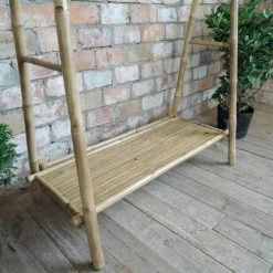 Casatera Valets De Nuits Et Portants Portant à Vêtements En Bambou Bois Clair -Meubles d'appoint Soldes portant a vetements en bambou bois clair 4