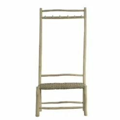 Casatera Meubles D'entrée Et à Chaussures Portant Bois De Teck Jonc De Mer Bois Clair