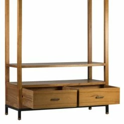 MOYCOR Valets De Nuits Et Portants Portant En Bois De Mindi Et Métal Noir H190 -Meubles d'appoint Soldes portant en bois de mindi et metal noir h190 3