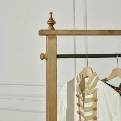 Robin Des Bois Valets De Nuits Et Portants Portant En Bois Marron L140 Cm -Meubles d'appoint Soldes portant en bois marron l140 cm 3