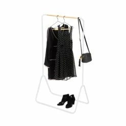 Compactor Valets De Nuits Et Portants Portant Vêtements 80x44,5xH145,5cm -Meubles d'appoint Soldes portant vetements 80x44 5xh145 5cm 1