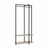 Mob In Valets De Nuits Et Portants Portant Vêtements Avec étagères Noir -Meubles d'appoint Soldes portant vetements avec etageres noir