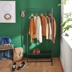 Mob In Valets De Nuits Et Portants Portant Vêtements En Métal Noir -Meubles d'appoint Soldes portant vetements en metal noir 11