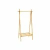 Wadiga Portemanteaux Et Patères Portant Vêtements Pliable En Bois De Pin Avec étagère - 76x46x150cm