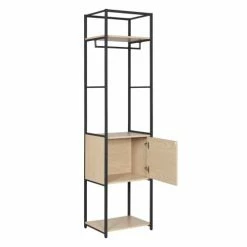 Mob In Valets De Nuits Et Portants Portants Vêtements En Bois Et Métal Noir Avec Module Fermé - Lot De 2 -Meubles d'appoint Soldes portants vetements en bois et metal noir avec module ferme lot de 2 4