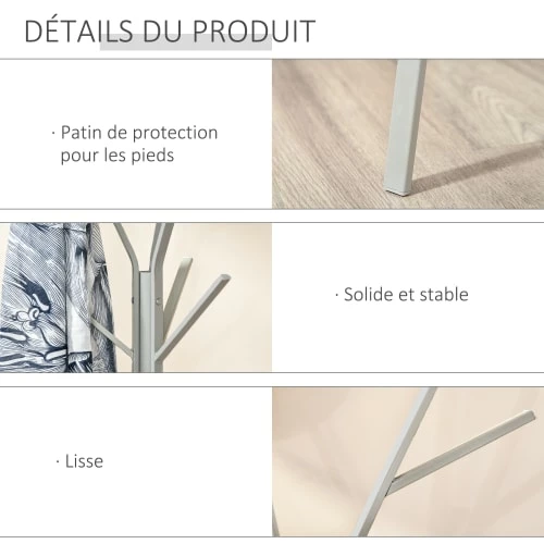 Homcom Portemanteaux Et Patères Porte-manteau Design Branches Blanc 7 Homcom Portemanteaux Et Patères Porte-manteau Design Branches Blanc – Image 5