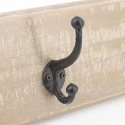 MOYCOR Portemanteaux Et Patères Porte-manteau En Bois Beige L48 -Meubles d'appoint Soldes porte manteau en bois beige l48 2