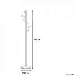 Beliani Portemanteaux Et Patères Porte Manteau En Bois Noir Et Marron -Meubles d'appoint Soldes porte manteau en bois noir et marron 2