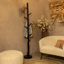 Now’s Home Portemanteaux Et Patères Porte Manteau En Teck H200cm -Meubles d'appoint Soldes porte manteau en teck h200cm 1