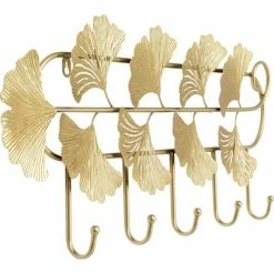 Kare Design Portemanteaux Et Patères Porte-manteau Feuilles De Ginkgo En Acier Doré L72 -Meubles d'appoint Soldes porte manteau feuilles de ginkgo en acier dore l72 4