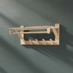 Arne Lykke Portemanteaux Et Patères Porte-manteau Mural 5 Crochets Bois Clair -Meubles d'appoint Soldes porte manteau mural 5 crochets bois clair 2