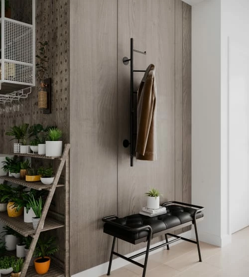 Potiron Paris Portemanteaux Et Patères Porte-manteau Mural En Métal, Coloris Noir 4 Potiron Paris Portemanteaux Et Patères Porte-manteau Mural En Métal, Coloris Noir – Image 2