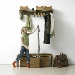 Skagerak Portemanteaux Et Patères Porte-manteau Mural En Teck -Meubles d'appoint Soldes porte manteau mural en teck 4