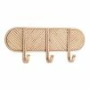 Madam Stoltz Portemanteaux Et Patères Porte Manteau Rotin 3 Crochets -Meubles d'appoint Soldes porte manteau rotin 3 crochets