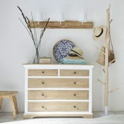 Maisons Du Monde Portemanteaux Et Patères Porte-manteau Tronc D'arbre En Eucalyptus Et Métal Blanc -Meubles d'appoint Soldes porte manteau tronc d arbre en eucalyptus et metal blanc 1000 15 37 146079 5