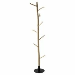 Maisons Du Monde Portemanteaux Et Patères Porte-manteau Tronc D'arbre En Eucalyptus Et Métal Noir