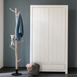 Maisons Du Monde Portemanteaux Et Patères Porte-manteau Tronc D'arbre En Eucalyptus Et Métal Noir -Meubles d'appoint Soldes porte manteau tronc d arbre en eucalyptus et metal noir 1000 7 24 155455 6