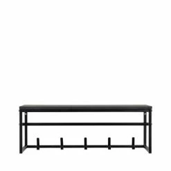 Woood Portemanteaux Et Patères Porte-manteaux 5 Crochets En Métal Noir