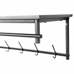 Woood Portemanteaux Et Patères Porte-manteaux 5 Crochets En Métal Noir -Meubles d'appoint Soldes porte manteaux 5 crochets en metal noir 7