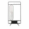 Woood Portemanteaux Et Patères Porte-manteaux Avec Miroir Tournant En Métal Noir -Meubles d'appoint Soldes porte manteaux avec miroir tournant en metal noir