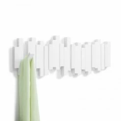 Umbra Portemanteaux Et Patères Porte Manteaux Barrettes Bois Blanc -Meubles d'appoint Soldes porte manteaux barrettes bois blanc 2