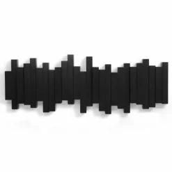 Umbra Portemanteaux Et Patères Porte Manteaux Barrettes Bois Noir -Meubles d'appoint Soldes porte manteaux barrettes bois noir 4