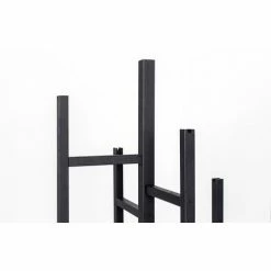 Woodman Portemanteaux Et Patères Porte-manteaux Design Bois Massif Noir -Meubles d'appoint Soldes porte manteaux design bois massif noir 2