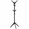 Decoratie Portemanteaux Et Patères Porte-manteaux En Bois 8 Tiges Noir -Meubles d'appoint Soldes porte manteaux en bois 8 tiges noir