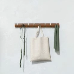 Umbra Portemanteaux Et Patères Porte Manteaux Flip 8 Crochets Noyer Clair Et Doré -Meubles d'appoint Soldes porte manteaux flip 8 crochets noyer clair et dore 3