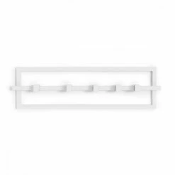 Umbra Portemanteaux Et Patères Porte-manteaux Mural En Métal Blanc 53x15cm -Meubles d'appoint Soldes porte manteaux mural en metal blanc 53x15cm 2
