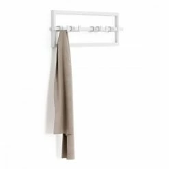Umbra Portemanteaux Et Patères Porte-manteaux Mural En Métal Blanc 53x15cm -Meubles d'appoint Soldes porte manteaux mural en metal blanc 53x15cm 4