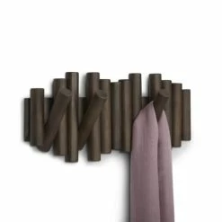 Umbra Portemanteaux Et Patères Porte Manteaux Picket Pin Marron -Meubles d'appoint Soldes porte manteaux picket pin marron 5