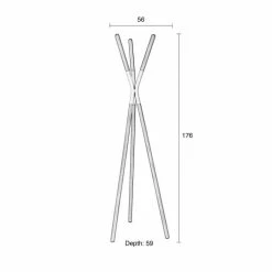 Zuiver Portemanteaux Et Patères Porte-manteaux Scandinave Bois Gris Anthracite -Meubles d'appoint Soldes porte manteaux scandinave bois gris anthracite 4
