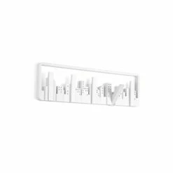 Umbra Portemanteaux Et Patères Porte Manteaux Skyline Bois Blanc -Meubles d'appoint Soldes porte manteaux skyline bois blanc 1